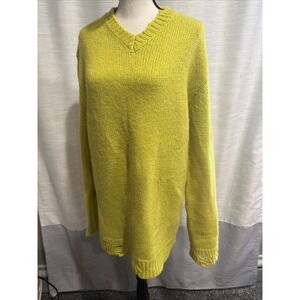 Stella McCartney distressed knit sweater Unisex L EUC Sustainable Conscious